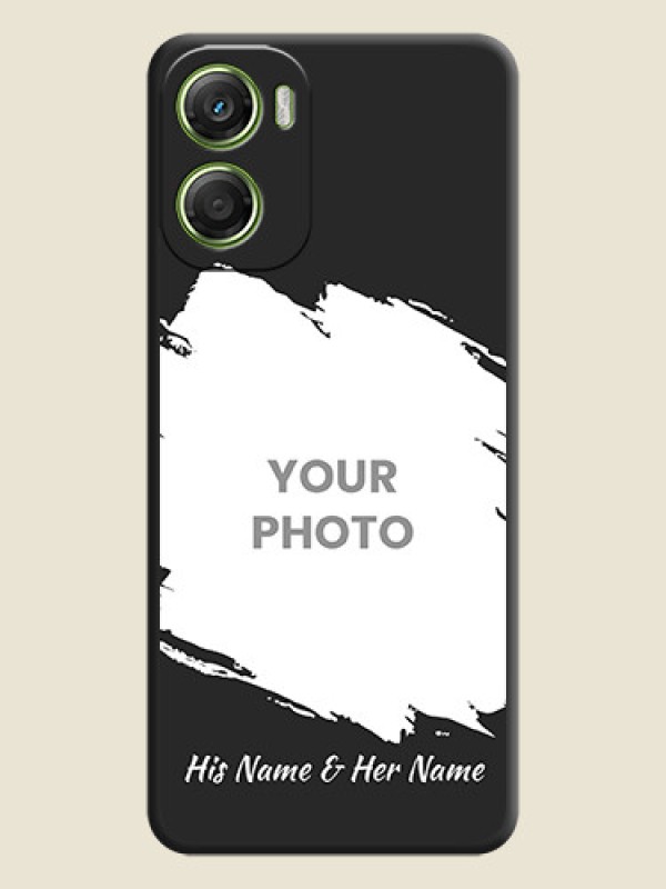 Custom Grunge Brush Strokes on Photo On Space Black Custom Soft Matte Mobile Back Cover - Motorola Moto G06 - alternate view