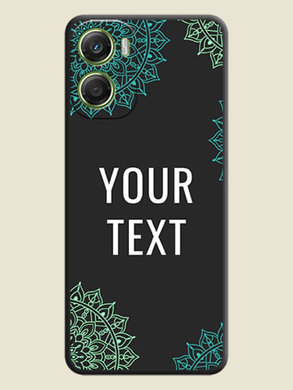 Custom Your Name with Floral Design On Space Black Custom Soft Matte Mobile Back Cover - Motorola Moto G06 - alternate view