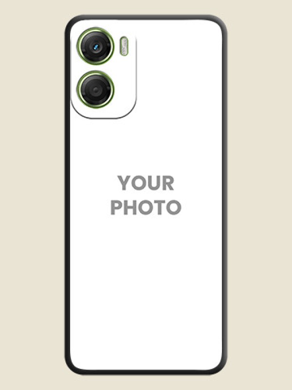 Custom Full Single Pic Upload On Space Black Custom Soft Matte Mobile Back Cover - Motorola Moto G06 - alternate view