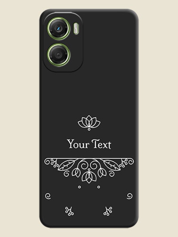 Custom Lotus Garden Custom Text On Space Black Custom Soft Matte Mobile Back Cover - Motorola Moto G06 - alternate view
