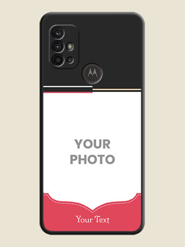 Custom Classic Plain Design with Name on Photo on Space Black Soft Matte Phone Cover - Moto G10 Power - alternate view