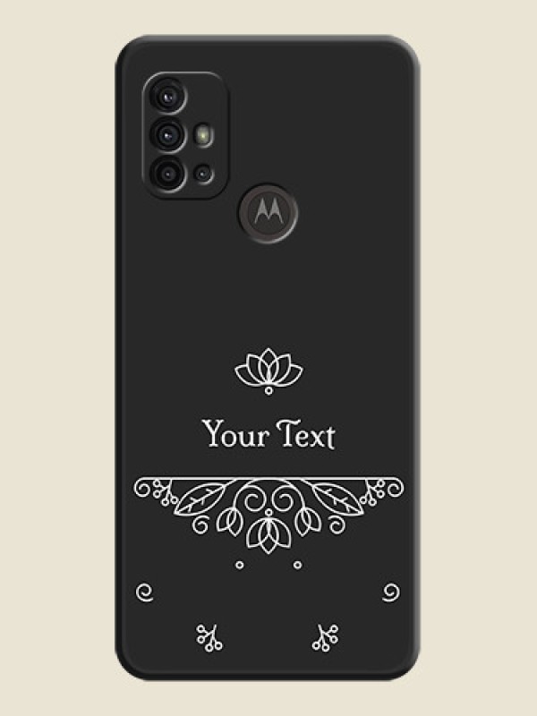 Custom Lotus Garden Custom Text On Space Black Personalized Soft Matte Phone Covers -Motorola Moto G10 Power - alternate view