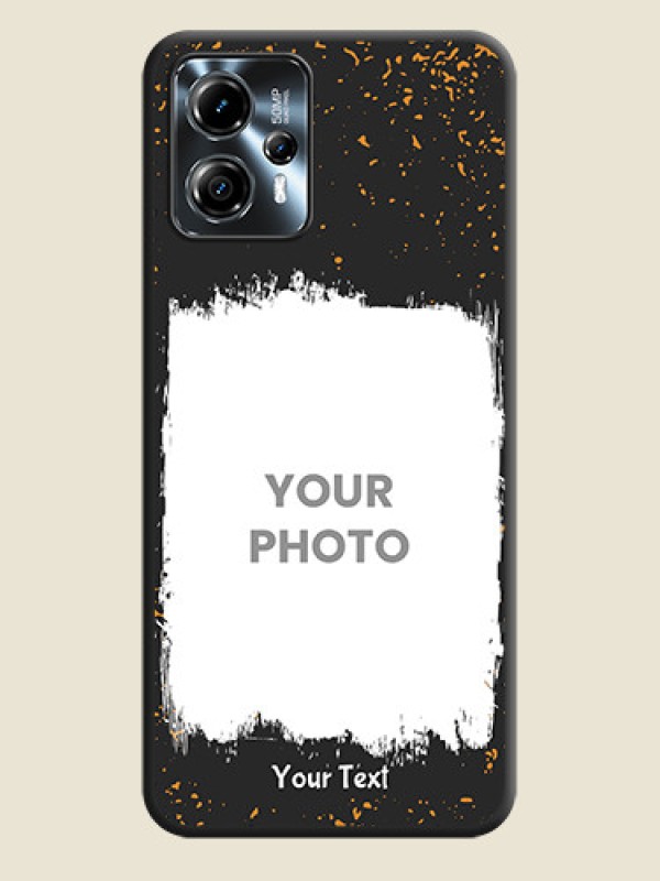 Custom Spray Free Design on Photo on Space Black Soft Matte Phone Cover - Moto G13 - alternate view
