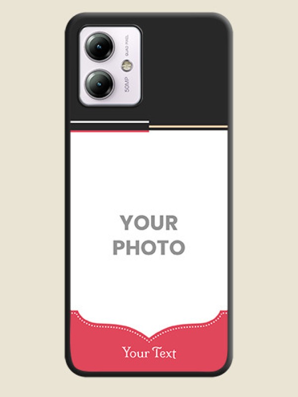 Custom Classic Plain Design with Name - Photo on Space Black Soft Matte Phone Cover - Moto G14 - alternate view