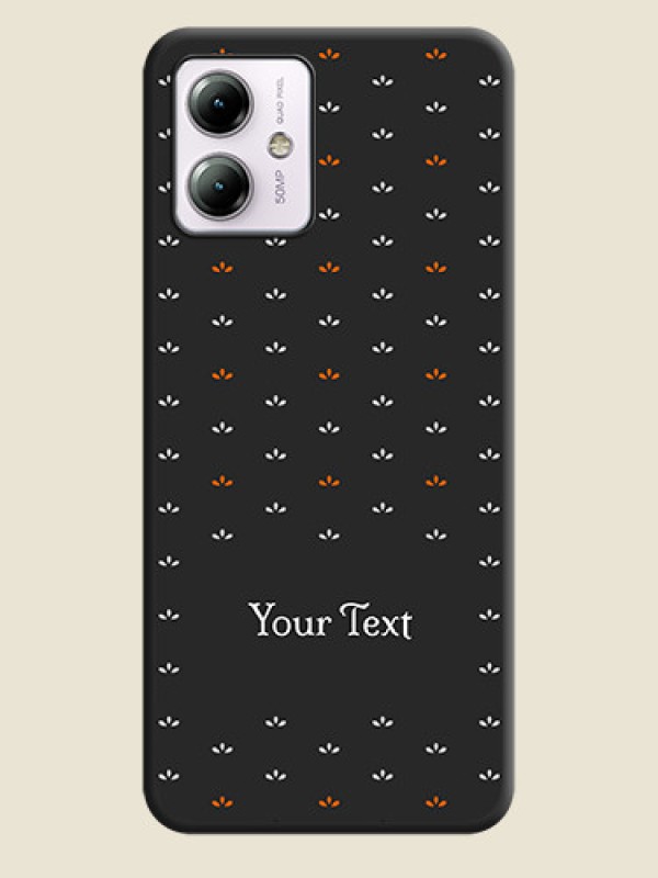 Custom Simple Pattern With Custom Text On Space Black Personalized Soft Matte Phone Covers - Moto G14 - alternate view