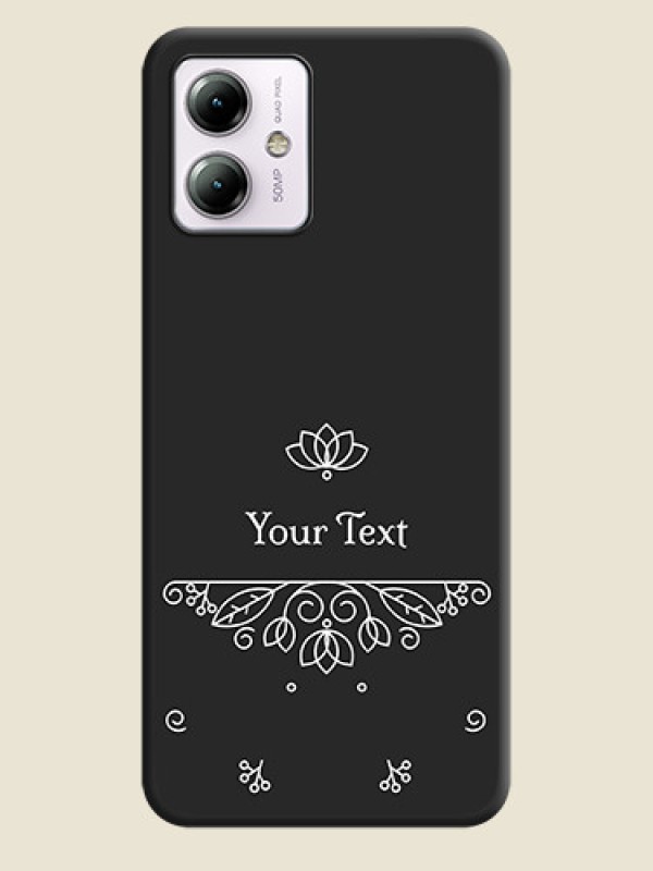 Custom Lotus Garden Custom Text On Space Black Personalized Soft Matte Phone Covers - Moto G14 - alternate view
