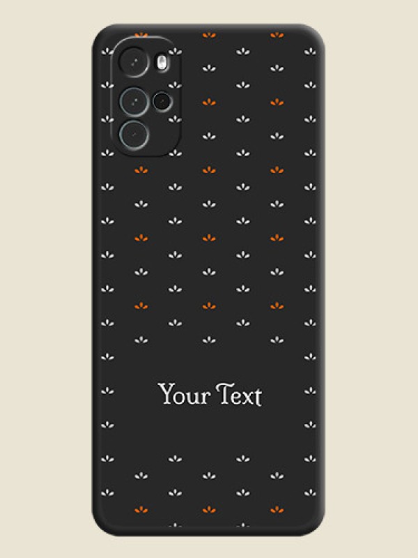 Custom Simple Pattern With Custom Text On Space Black Personalized Soft Matte Phone Covers -Motorola Moto G22 - alternate view