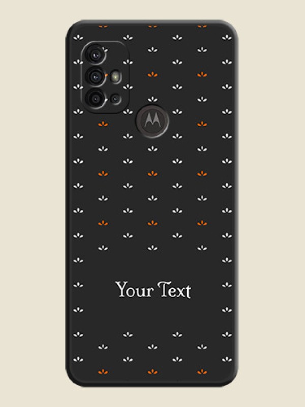 Custom Simple Pattern With Custom Text On Space Black Personalized Soft Matte Phone Covers -Motorola Moto G30 - alternate view