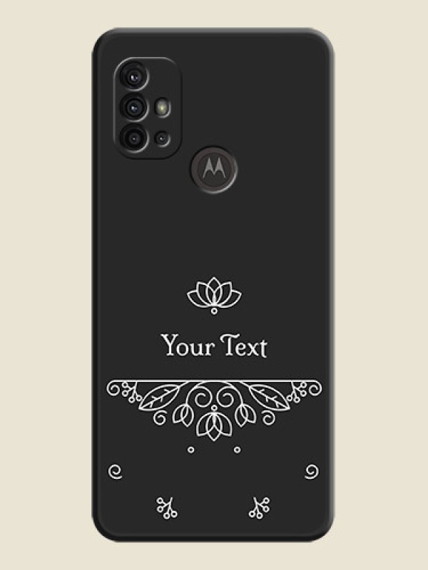 Custom Lotus Garden Custom Text On Space Black Personalized Soft Matte Phone Covers -Motorola Moto G30 - alternate view