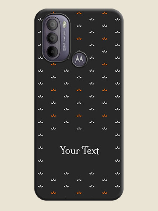 Custom Simple Pattern With Custom Text On Space Black Personalized Soft Matte Phone Covers -Motorola Moto G31 - alternate view