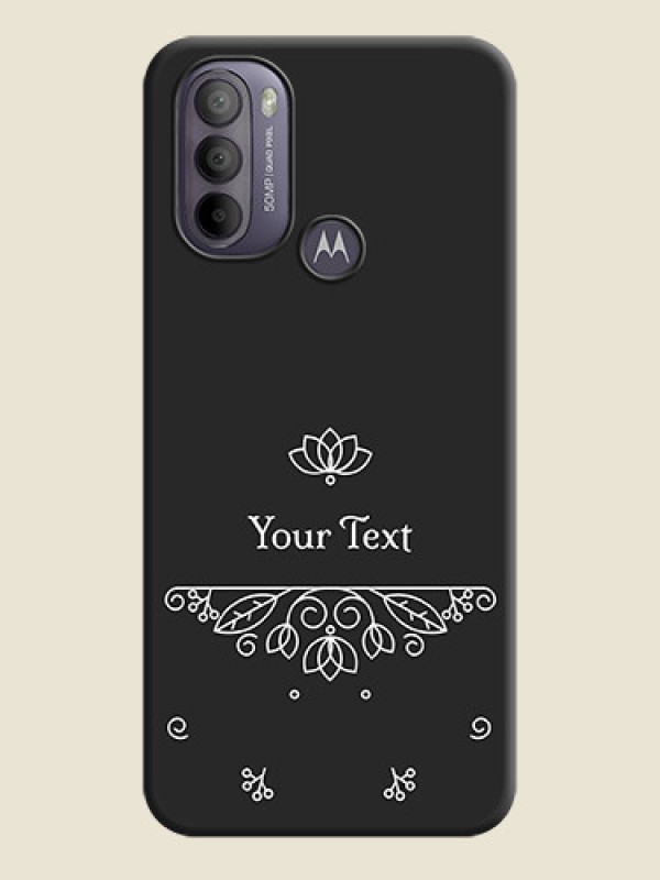 Custom Lotus Garden Custom Text On Space Black Personalized Soft Matte Phone Covers -Motorola Moto G31 - alternate view