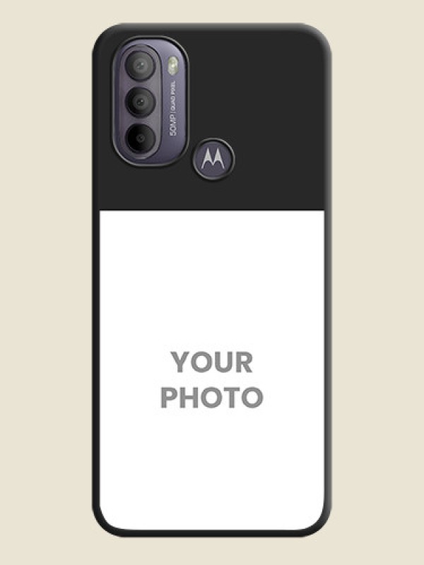 Custom Image Upload With Space Black Color On Custom Soft Matte Mobile Back Cover - Motorola Moto G31 - alternate view