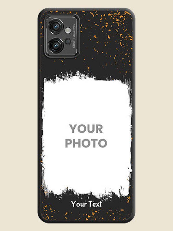 Custom Spray Free Design on Photo on Space Black Soft Matte Phone Cover - Motorola Moto G32 - alternate view