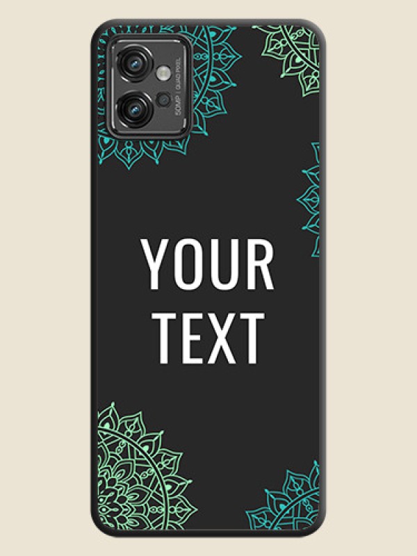 Custom Your Name with Floral Design on Space Black Custom Soft Matte Back Cover - Motorola Moto G32 - alternate view