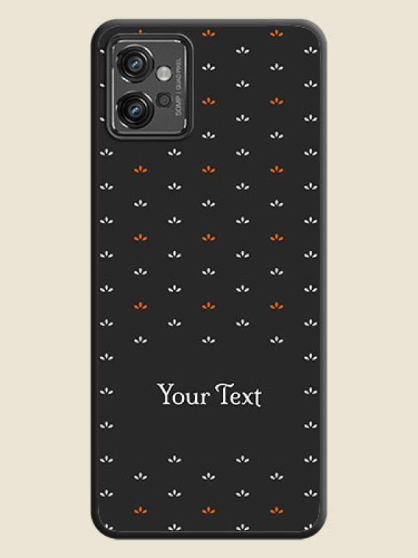 Custom Simple Pattern With Custom Text On Space Black Personalized Soft Matte Phone Covers -Motorola Moto G32 - alternate view