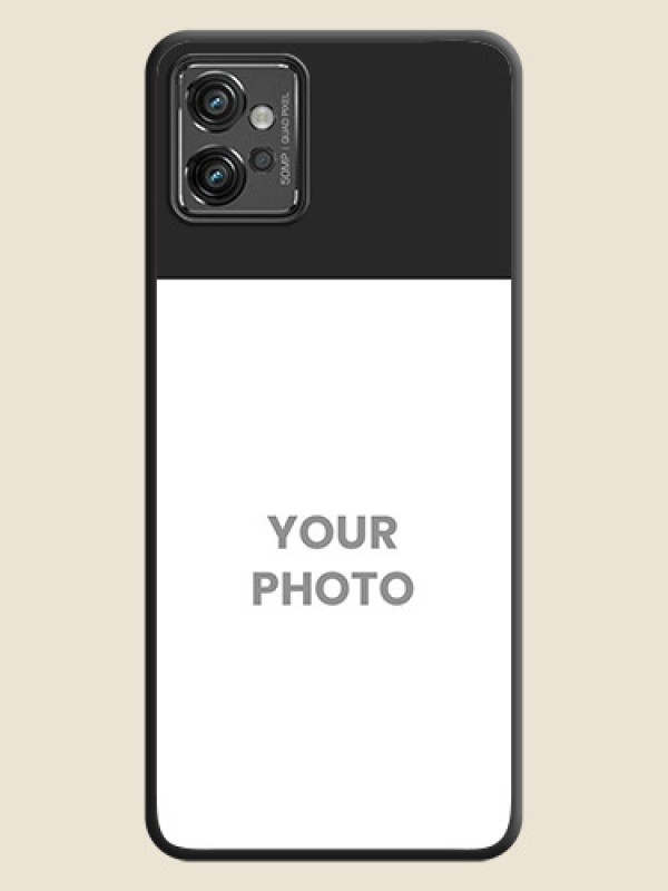 Custom Image Upload With Space Black Color On Custom Soft Matte Mobile Back Cover - Motorola Moto G32 - alternate view