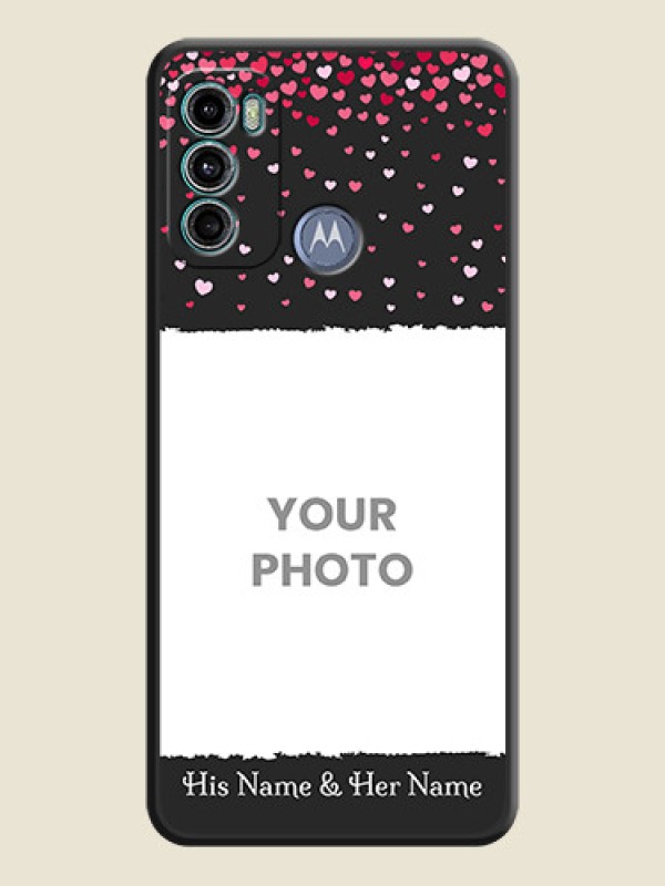 Custom Fall in Love with Your Partner  on Photo on Space Black Soft Matte Phone Cover - Motorola Moto G40 Fusion - alternate view