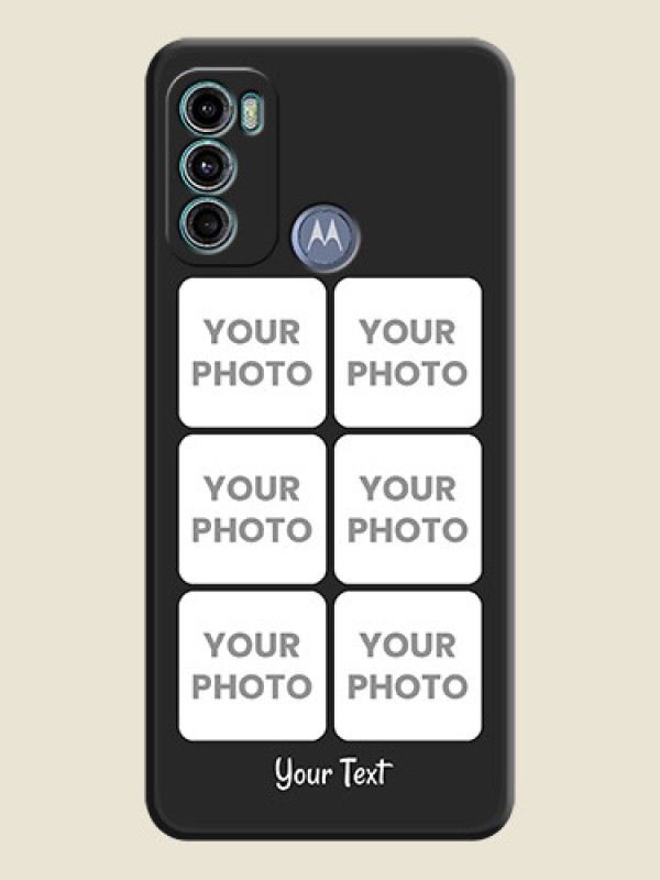 Custom Floral Art with 6 Image Holder on Photo on Space Black Soft Matte Mobile Case - Motorola Moto G40 Fusion - alternate view