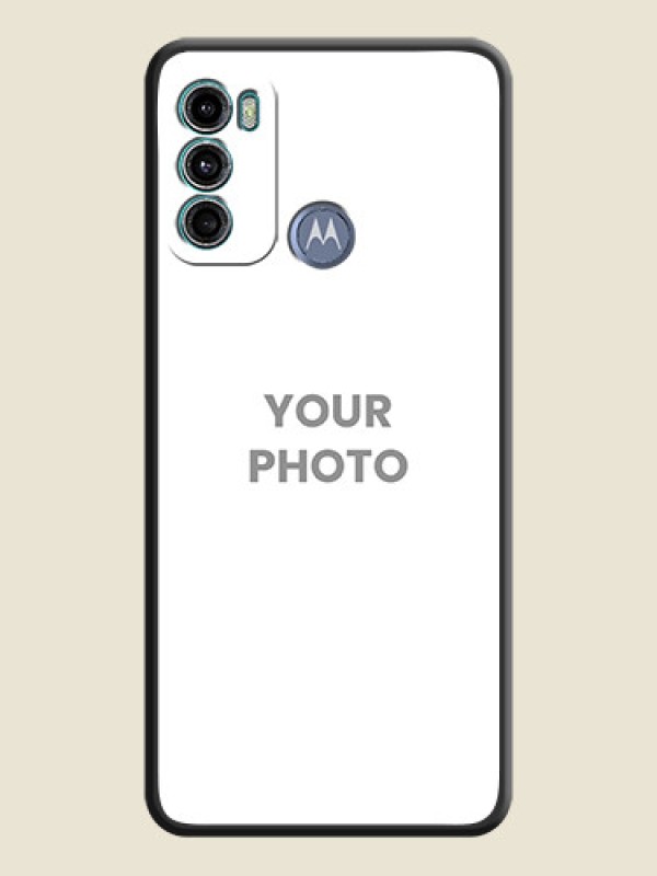 Custom Full Single Pic Upload On Space Black Personalized Soft Matte Phone Covers -Motorola Moto G40 Fusion - alternate view