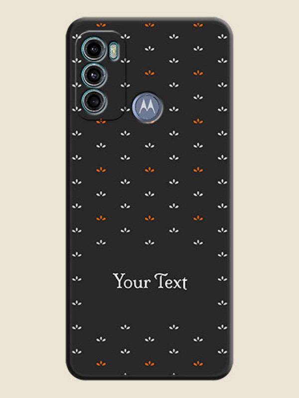 Custom Simple Pattern With Custom Text On Space Black Personalized Soft Matte Phone Covers -Motorola Moto G40 Fusion - alternate view