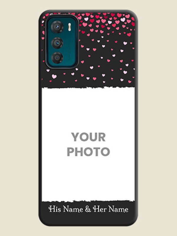 Custom Fall in Love with Your Partner  on Photo on Space Black Soft Matte Phone Cover - Motorola Moto G42 - alternate view
