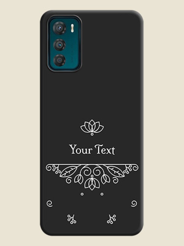Custom Lotus Garden Custom Text On Space Black Personalized Soft Matte Phone Covers -Motorola Moto G42 - alternate view