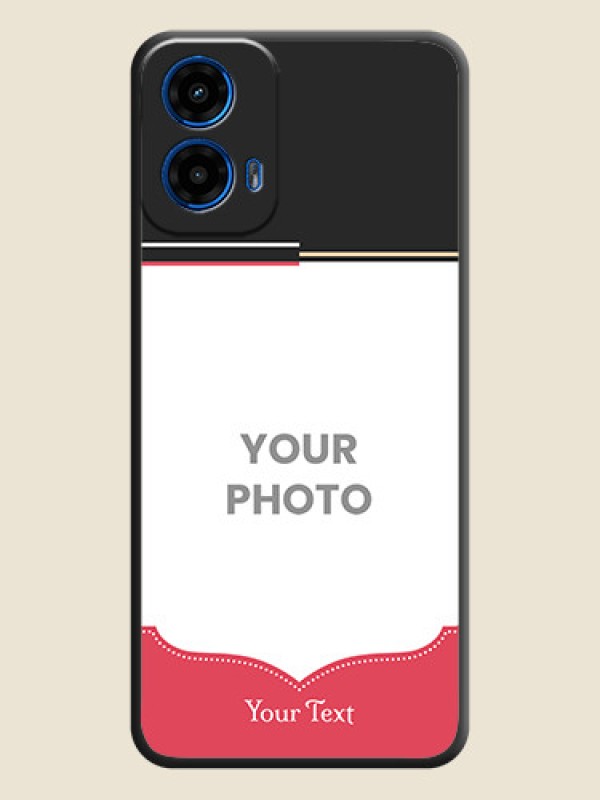 Custom Classic Plain Design with Name On Space Black Custom Soft Matte Mobile Back Cover - Motorola Moto G45 5G - alternate view