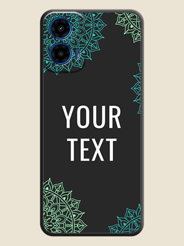 Custom Your Name with Floral Design On Space Black Custom Soft Matte Mobile Back Cover - Motorola Moto G45 5G - alternate view