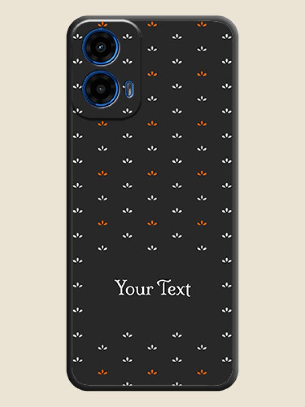 Custom Simple Pattern With Custom Text On Space Black Custom Soft Matte Mobile Back Cover - Motorola Moto G45 5G - alternate view