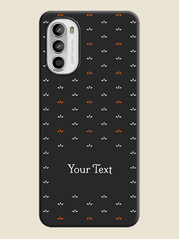 Custom Simple Pattern With Custom Text On Space Black Personalized Soft Matte Phone Covers -Motorola Moto G52 - alternate view