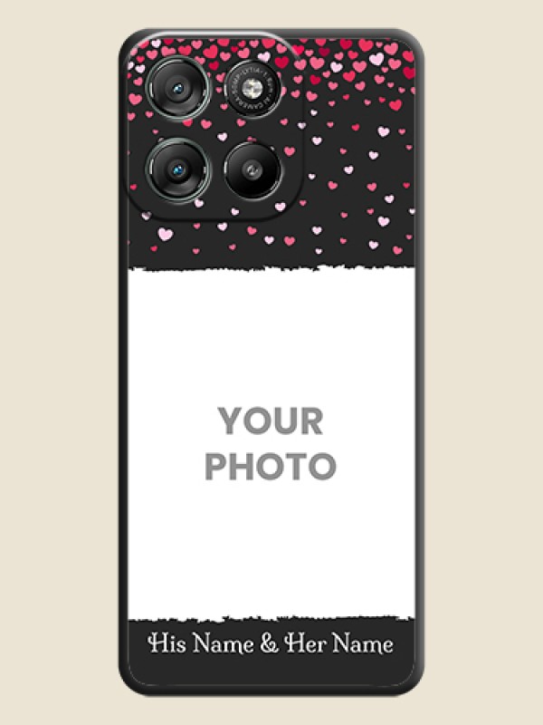 Custom Fall in Love with Your Partner on Photo On Space Black Custom Soft Matte Mobile Back Cover - Motorola Moto G57 Power - alternate view