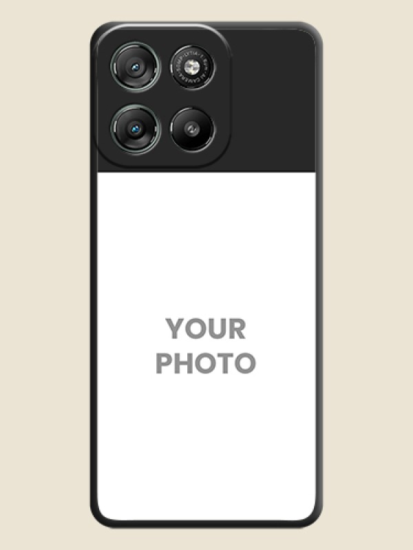 Custom Image Upload With Space Black Color On Custom Soft Matte Mobile Back Cover - Motorola Moto G57 Power - alternate view