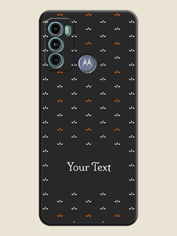 Custom Simple Pattern With Custom Text On Space Black Personalized Soft Matte Phone Covers -Motorola Moto G60 - alternate view