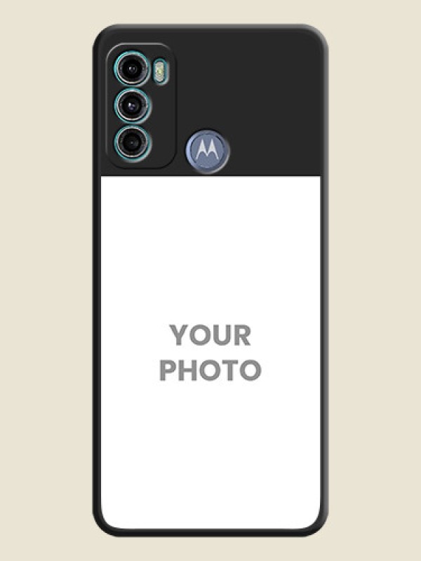 Custom Image Upload With Space Black Color On Custom Soft Matte Mobile Back Cover - Motorola Moto G60 - alternate view