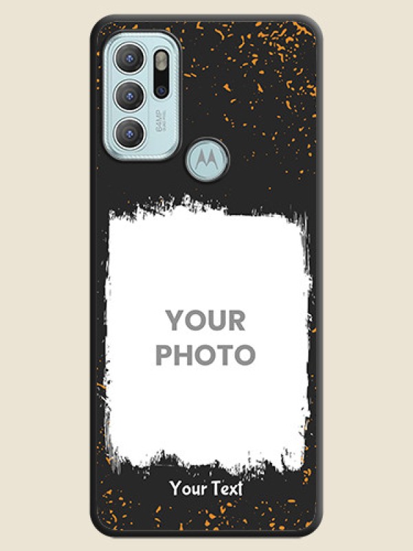 Custom Spray Free Design on Photo on Space Black Soft Matte Phone Cover - Moto G60s - alternate view