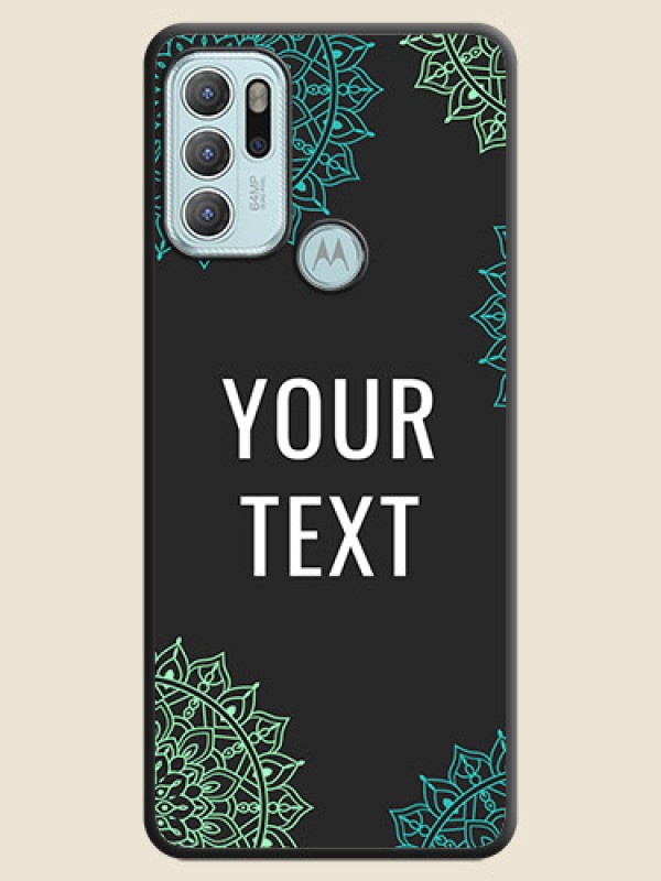 Custom Your Name with Floral Design on Space Black Custom Soft Matte Back Cover - Moto G60s - alternate view