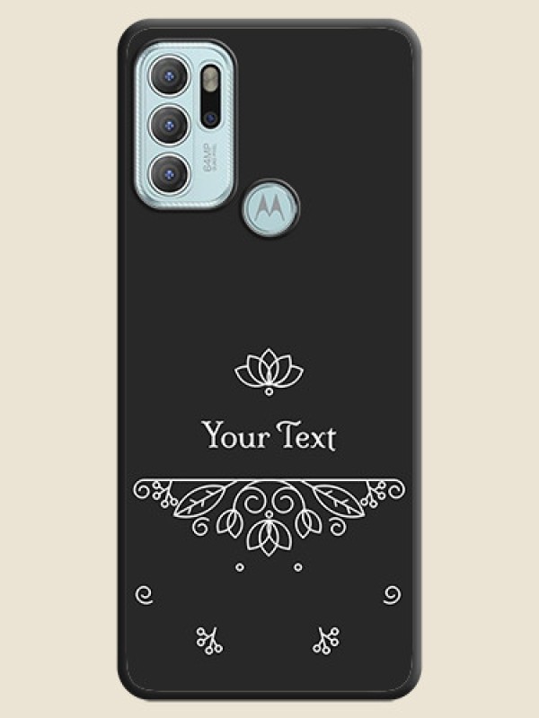 Custom Lotus Garden Custom Text On Space Black Personalized Soft Matte Phone Covers -Motorola Moto G60S - alternate view