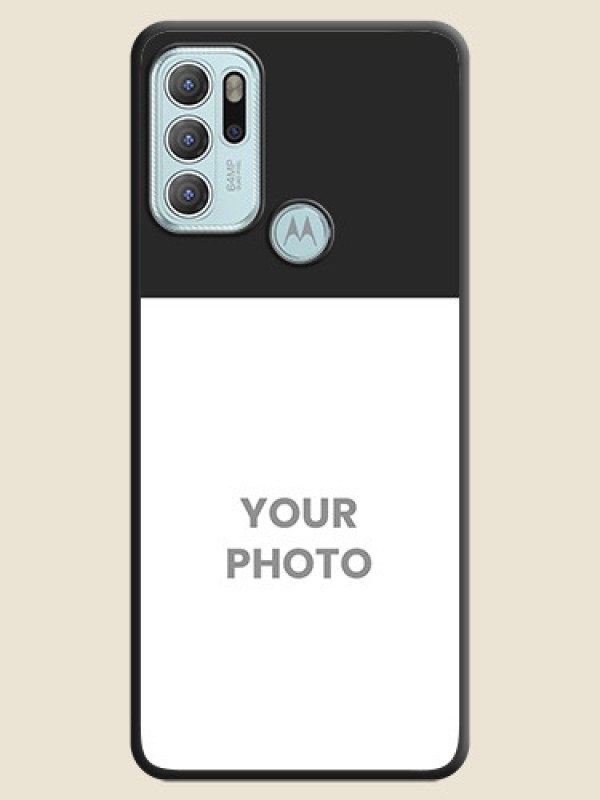 Custom Image Upload With Space Black Color On Custom Soft Matte Mobile Back Cover - Motorola Moto G60S - alternate view