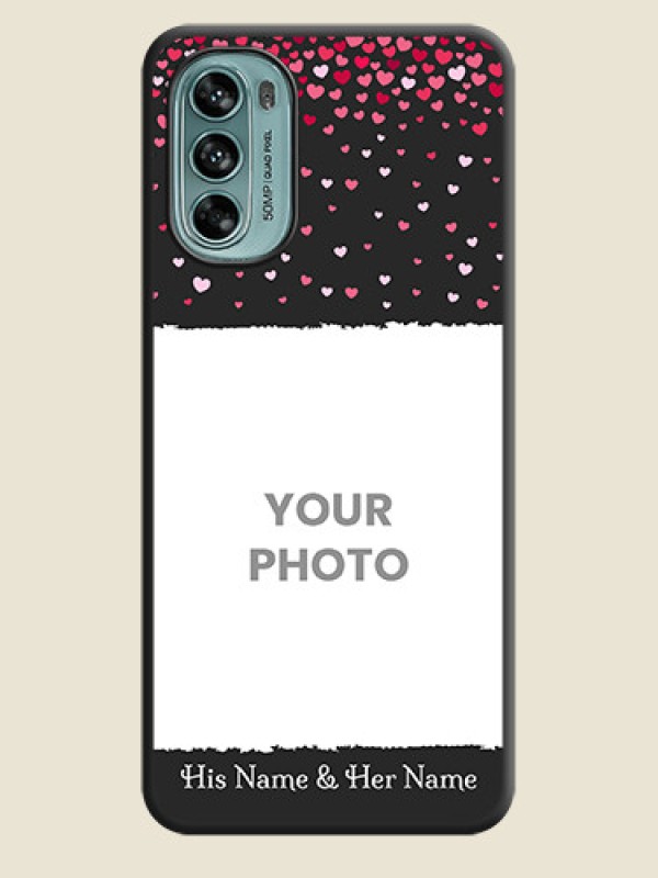 Custom Fall in Love with Your Partner  on Photo on Space Black Soft Matte Phone Cover - Moto G62 - alternate view