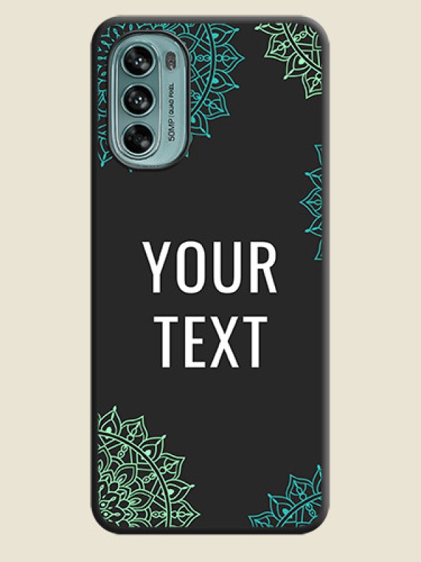 Custom Your Name with Floral Design on Space Black Custom Soft Matte Back Cover - Moto G62 - alternate view