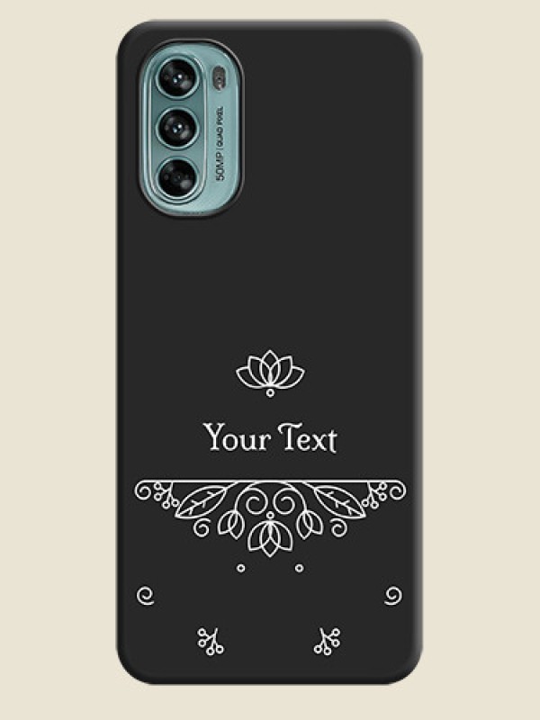 Custom Lotus Garden Custom Text On Space Black Personalized Soft Matte Phone Covers -Motorola Moto G62 - alternate view