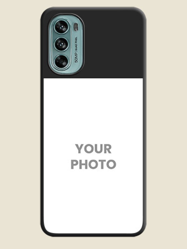 Custom Image Upload With Space Black Color On Custom Soft Matte Mobile Back Cover - Motorola Moto G62 - alternate view