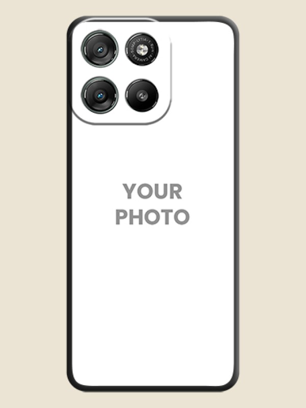 Custom Full Single Pic Upload On Space Black Custom Soft Matte Mobile Back Cover - Motorola Moto G67 Power - alternate view