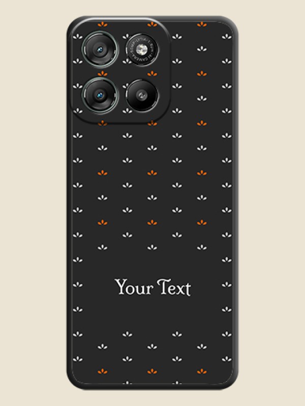 Custom Simple Pattern With Custom Text On Space Black Custom Soft Matte Mobile Back Cover - Motorola Moto G67 Power - alternate view