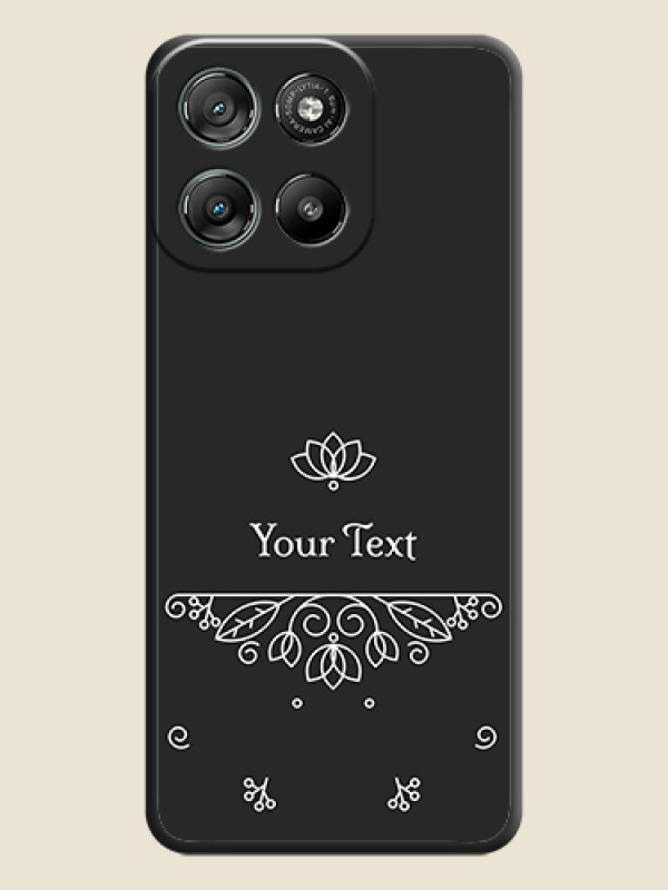 Custom Lotus Garden Custom Text On Space Black Custom Soft Matte Mobile Back Cover - Motorola Moto G67 Power - alternate view