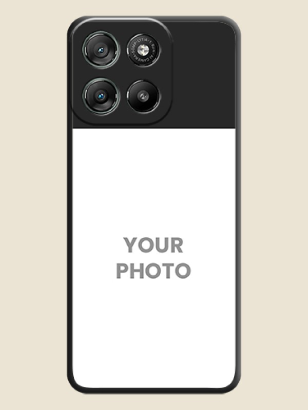 Custom Image Upload With Space Black Color On Custom Soft Matte Mobile Back Cover - Motorola Moto G67 Power - alternate view