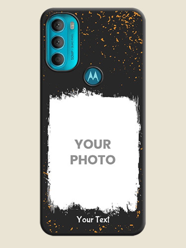 Custom Spray Free Design on Photo on Space Black Soft Matte Phone Cover - Moto G71 5G - alternate view