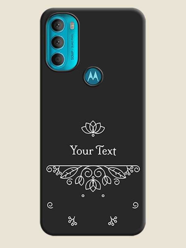 Custom Lotus Garden Custom Text On Space Black Personalized Soft Matte Phone Covers -Motorola Moto G71 5G - alternate view