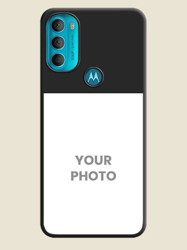 Custom Image Upload With Space Black Color On Custom Soft Matte Mobile Back Cover - Motorola Moto G71 5G - alternate view