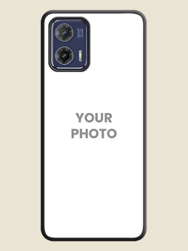 Custom Full Single Pic Upload On Space Black Personalized Soft Matte Phone Covers -Motorola Moto G73 5G - alternate view